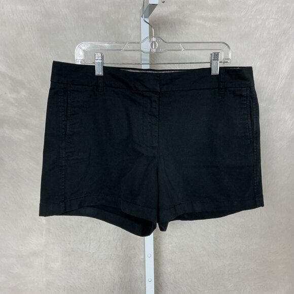 J. Crew 4" Stretch Chino Black Shorts Plus Size 14 NWT - Picture 1 of 6